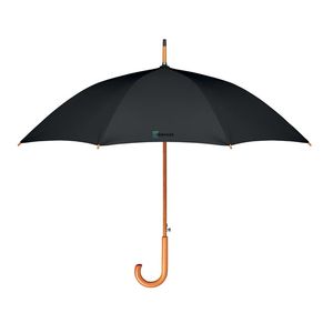 GiftRetail MO9629 - CUMULI RPET 23 inch umbrella RPET pongee Black