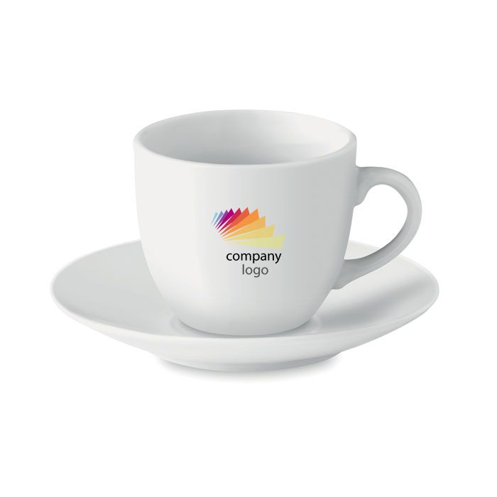 GiftRetail MO9634 - ESPRESSO Espresso cup and saucer 80 ml