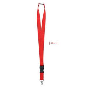 GiftRetail MO9661 - WIDE LANY Lanyard with metal hook 25mm
