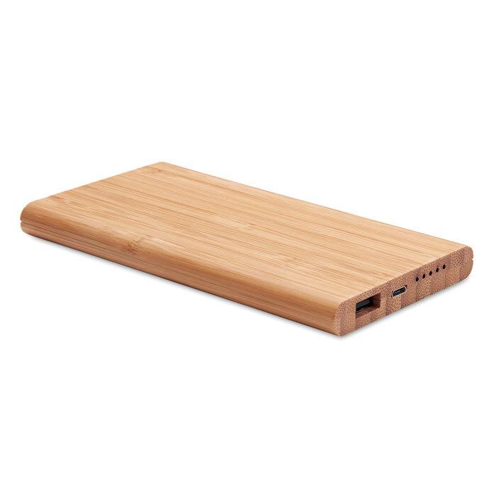 GiftRetail MO9662 - ARENA Wireless power bank in bamboo