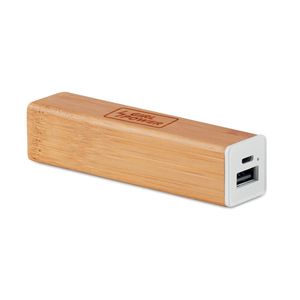 POWERBAM Eco-Friendly Bamboo Power Bank 2200 mAh with USB