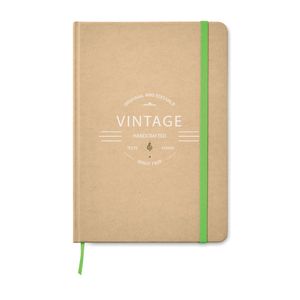 GiftRetail MO9684 - A5 cork notebook. Lime