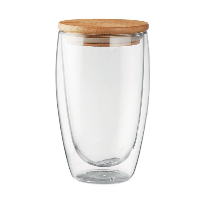 GiftRetail MO9721 - TIRANA LARGE Dubbelwandig drinkglas 450ml