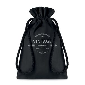 GiftRetail MO9729 - Small cotton bag Black