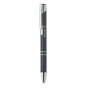 GiftRetail MO9762 - BERN PECAS Wheat Straw/ABS push type pen Black