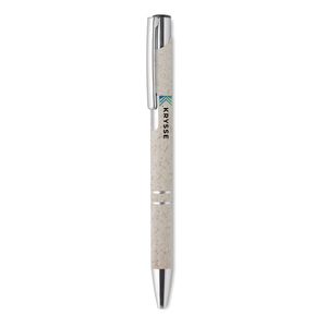 GiftRetail MO9762 - BERN PECAS Wheat Straw/ABS push type pen Beige