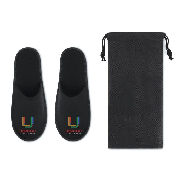 GiftRetail MO9782 - FLIP FLAP Pair of slippers in pouch