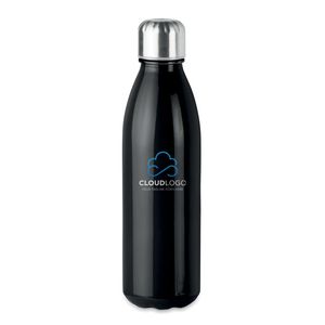 GiftRetail MO9800 - ASPEN GLASS Glass drinking bottle 650ml Black