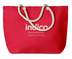 GiftRetail MO9813 - MENORCA Beach bag with cord handle Red