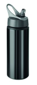 GiftRetail MO9840 - ATLANTA Aluminium bottle 600 ml Black