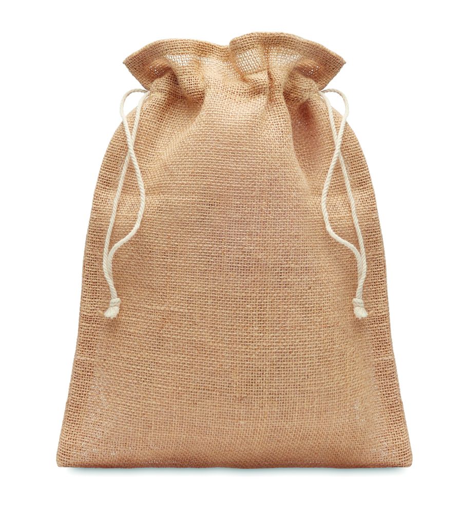 GiftRetail MO9928 - JUTE SMALL Small jute gift bag 14 x 22 cm