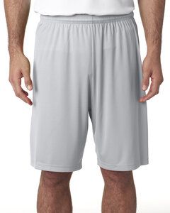 A4 N5283 - Adult 9" Inseam Cooling Performance Shorts Plata