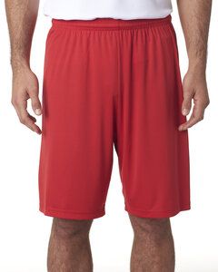 A4 N5283 - Adult 9" Inseam Cooling Performance Shorts Scarlet