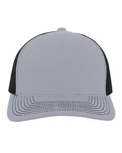 Pacific Headwear 104S - Contrast Stitch Trucker Snapback Hthr Grey/Black