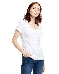 US Blanks US120 - Ladies Made in USA Short-Sleeve V-Neck T-Shirt Blanco
