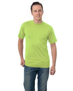 Bayside BA3015 - Unisex Union-Made 6.1 oz.Cotton Pocket T-Shirt Lime Green