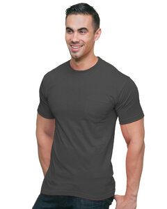 Bayside BA3015 - Unisex Union-Made 6.1 oz.Cotton Pocket T-Shirt Charcoal