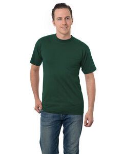 Bayside BA3015 - Unisex Union-Made 6.1 oz.Cotton Pocket T-Shirt Forest Green