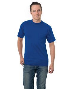 Bayside BA3015 - Unisex Union-Made 6.1 oz.Cotton Pocket T-Shirt Royal Blue
