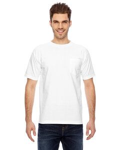 Bayside BA7100 - Adult 6.1 oz., 100% Cotton Pocket T-Shirt Blanco