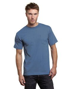 Bayside BA7100 - Adult 6.1 oz., 100% Cotton Pocket T-Shirt Denim