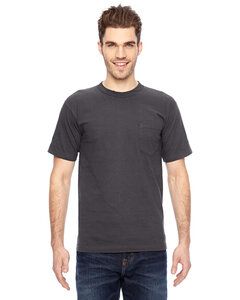 Bayside BA7100 - Adult 6.1 oz., 100% Cotton Pocket T-Shirt Charcoal