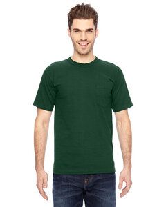 Bayside BA7100 - Adult 6.1 oz., 100% Cotton Pocket T-Shirt Bosque Verde