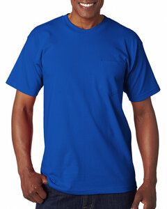 Bayside BA7100 - Adult 6.1 oz., 100% Cotton Pocket T-Shirt Azul royal