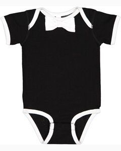 Rabbit Skins RS4407 - Infant Baby Rib Bow Tie Bodysuit