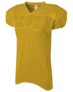 A4 N4242 - Adult Nickleback Tricot Body w/ Double Dazzle Cowl And Skill Sleeve Football Jersey Oro