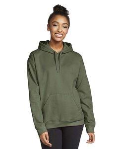 Gildan SF500 - Adult Softstyle® Fleece Pullover Hooded Sweatshirt Military Green