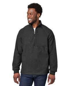 North End NE713 - Men's Aura Sweater Fleece Quarter-Zip Black/Black
