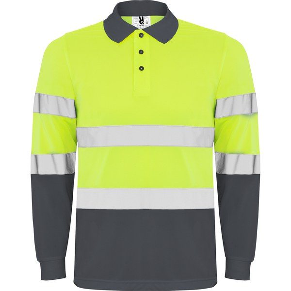 Roly HV9306 - POLARIS L/S Polo técnico manga larga de alta visibilidad