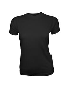 Mustaghata STEP - Camiseta corriendo para mujeres 140 g Negro