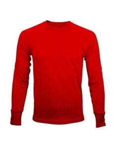 Mustaghata TRAIL - Aktives T-Shirt für Männer lange Ärmel 140 g Rot