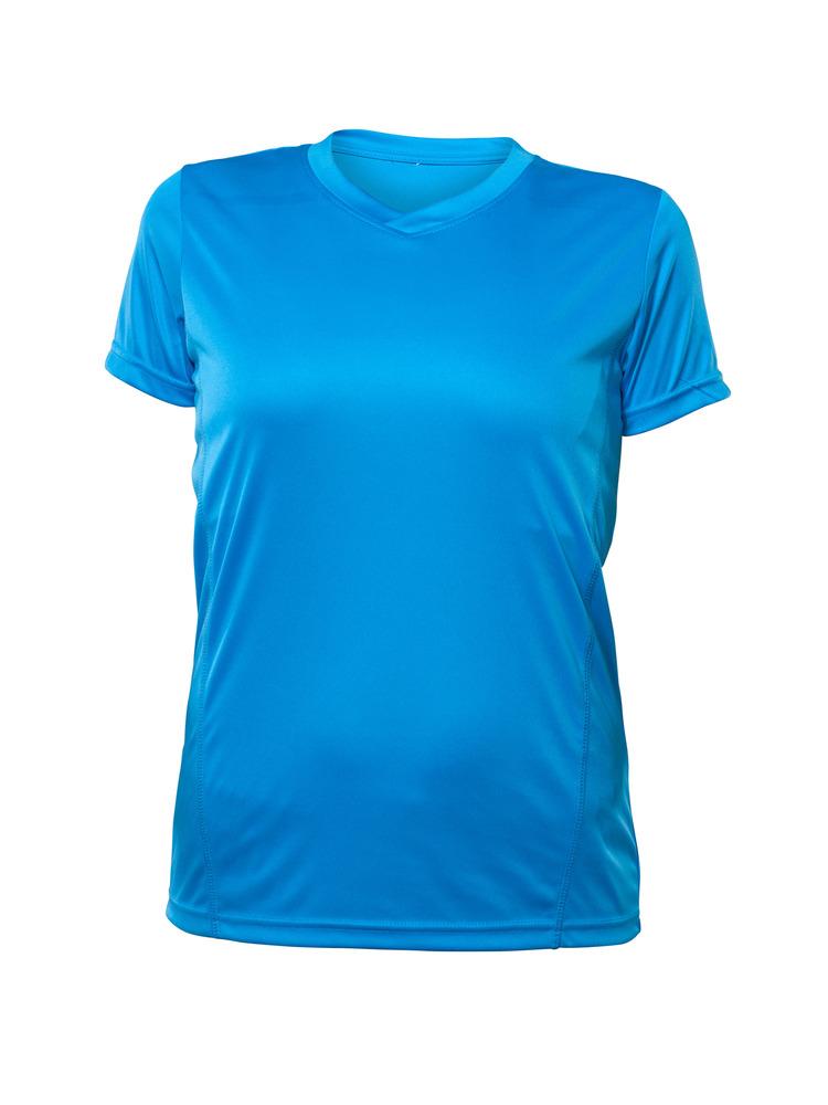 Blank Activewear L720 - Women's Short Sleeve V-Neck T-shirt, 100% Polyester Interlock, Dry Fit