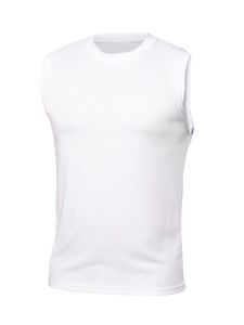 Blank Activewear M201 - Men's Tank Top, Birdseye Mesh, 100% Polyester, Dry Fit White