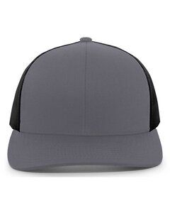 Pacific Headwear 104C - Trucker Snapback Hat Graphite/Black