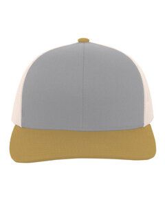 Pacific Headwear 104C - Trucker Snapback Hat Ht Gr/Bg/Am Gd