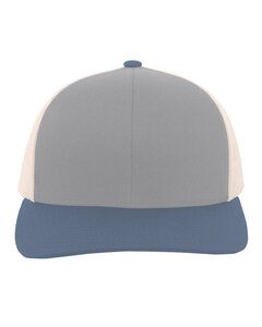 Pacific Headwear 104C - Trucker Snapback Hat Ht Gr/Bg/Oc Bl