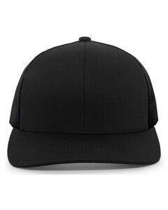 Pacific Headwear 104C - Trucker Snapback Hat Black