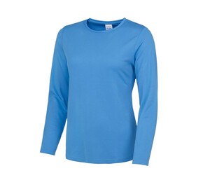 Just Cool JC012 - Neoteric™ andningsbar långärmad T-shirt för kvinnor Sapphire Blue