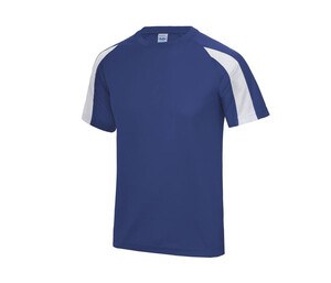 JUST COOL JC003 - Tee-shirt de sport contrasté Royal Blue / Arctic White