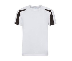 Just Cool JC003 - Contrast sports t-shirt Arctic White / Jet Black