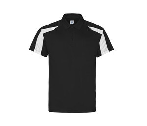 Just Cool JC043 - Contrast sports polo shirt Jet Black / Arctic White