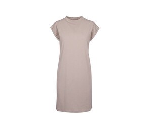 Build Your Brand BY101 - Dress with rolled up sleeves Dusk Rose