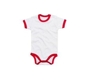 Babybugz BZ019 - Contrast baby bodysuit White / Red