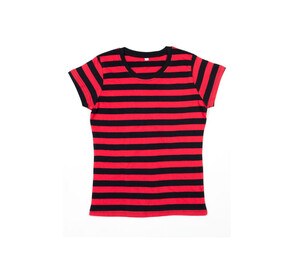 Mantis MT110S - Women's striped T-shirt Black / Red