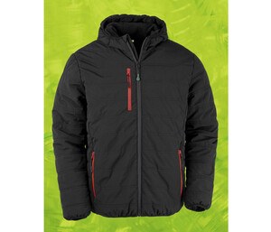 Result RS240X - Trendy recycled quilted winter jacket Black/Red