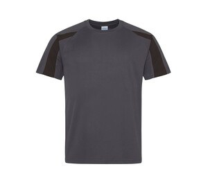 JUST COOL JC003 - Tee-shirt de sport contrasté Charcoal/ Jet Black